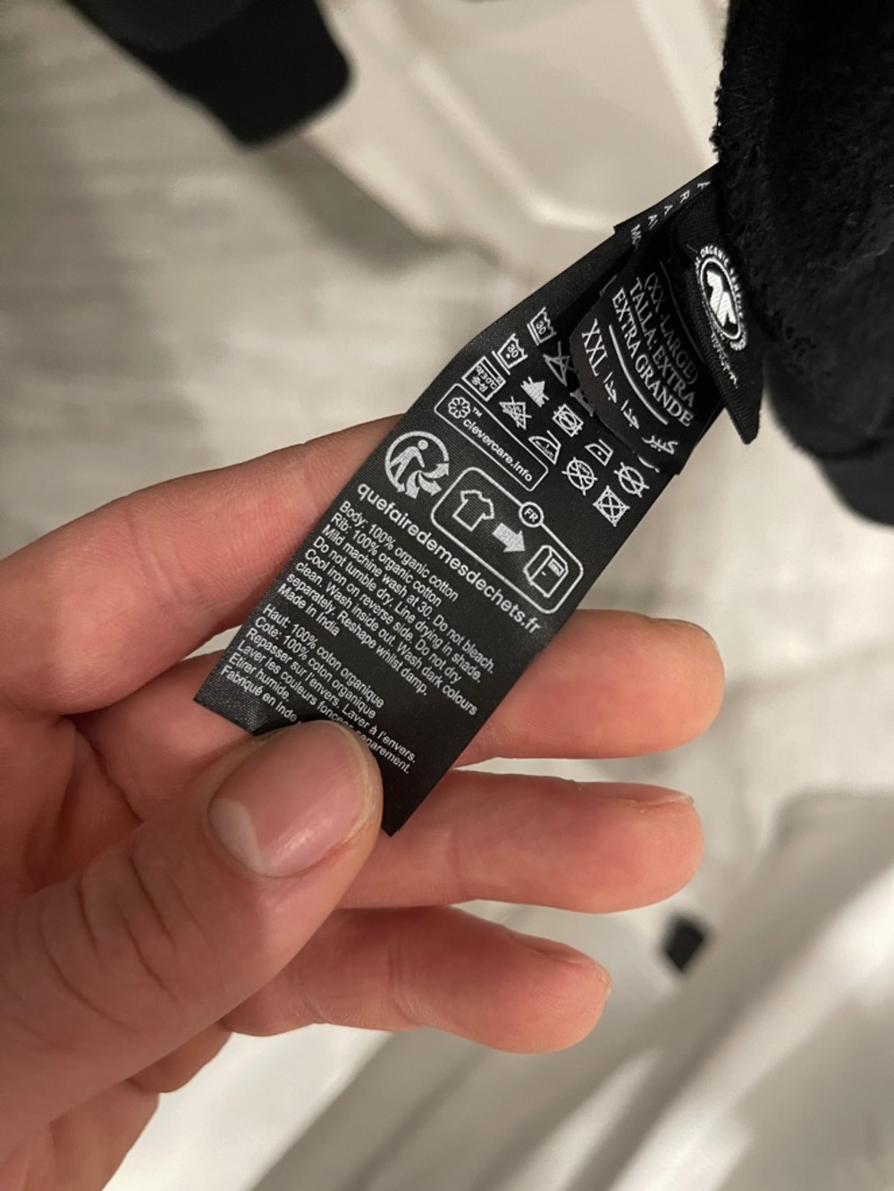 All Saints Black Zip Hoodie with Embroidered Ram Logo - Picture 8 of 8